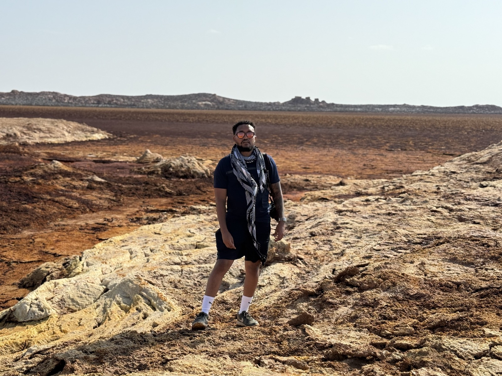 Dawit during documentary fieldwork in the Afar region